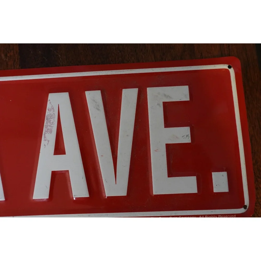 Coca-Cola Avenue‎ Street Sign Metal Embossed Advertising Decor 24X4 in